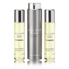 Setti Chanel Allure Sport Eau Extreme EDP miehille 3x20 ml hinta ja tiedot | Miesten hajuvedet | hobbyhall.fi