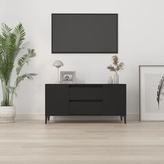 vidaXL TV-taso musta 102x44,5x50 cm tekninen puu hinta ja tiedot | TV-tasot | hobbyhall.fi