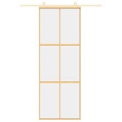 Liukuovi kultainen 76x205cm lasi ja alumiini 155154 hinta ja tiedot | Sisäovet | hobbyhall.fi