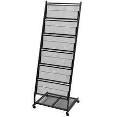 vidaXL Lehtiteline 47,5x43x133 cm musta A4 hinta ja tiedot | Sohvapöydät | hobbyhall.fi