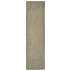 vidaXL Matto luonnollinen sisal 80x300 cm vihreä hinta ja tiedot | Isot matot | hobbyhall.fi