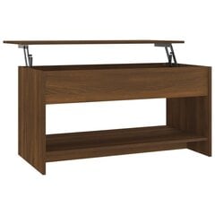 vidaXL Sohvapöytä ruskea tammi 102x50x52,5 cm tekninen puu hinta ja tiedot | Sohvapöydät | hobbyhall.fi