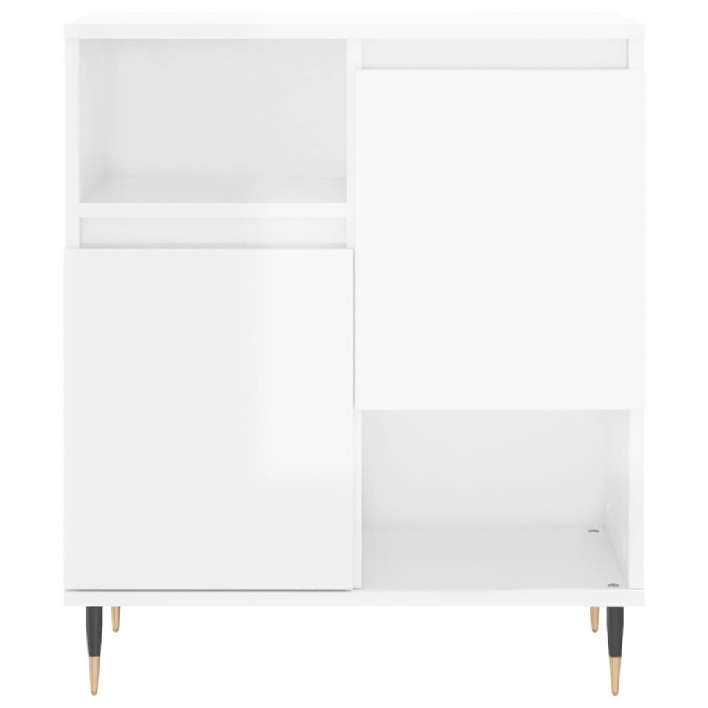 vidaXL Senkki korkeakiilto valkoinen 60x35x70 cm tekninen puu hinta ja tiedot | Olohuoneen kaapit ja lipastot | hobbyhall.fi