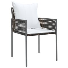 2 tuolin setti vidaXL, ruskea hinta ja tiedot | Puutarhatuolit | hobbyhall.fi