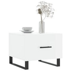 vidaXL Sohvapöytä korkeakiilto valkoinen 50x50x40 cm tekninen puu hinta ja tiedot | Sohvapöydät | hobbyhall.fi