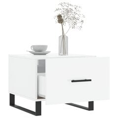 vidaXL Sohvapöytä korkeakiilto valkoinen 50x50x40 cm tekninen puu hinta ja tiedot | Sohvapöydät | hobbyhall.fi