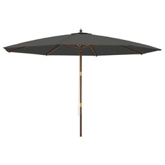 Puutarhavarjo vidaXL 400x273cm, tummanharmaa hinta ja tiedot | Aurinkovarjot ja markiisit | hobbyhall.fi