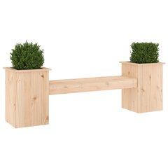 vidaXL Kukkalaatikkopenkki 184,5x39,5x56,5 cm täysi mänty hinta ja tiedot | Puutarhapenkit | hobbyhall.fi