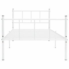 vidaXL Sängynrunko valkoinen metalli 90x200 cm hinta ja tiedot | Sängyt | hobbyhall.fi