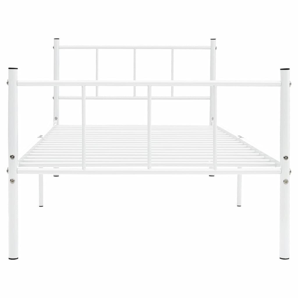 vidaXL Sängynrunko valkoinen metalli 90x200 cm hinta ja tiedot | Sängyt | hobbyhall.fi