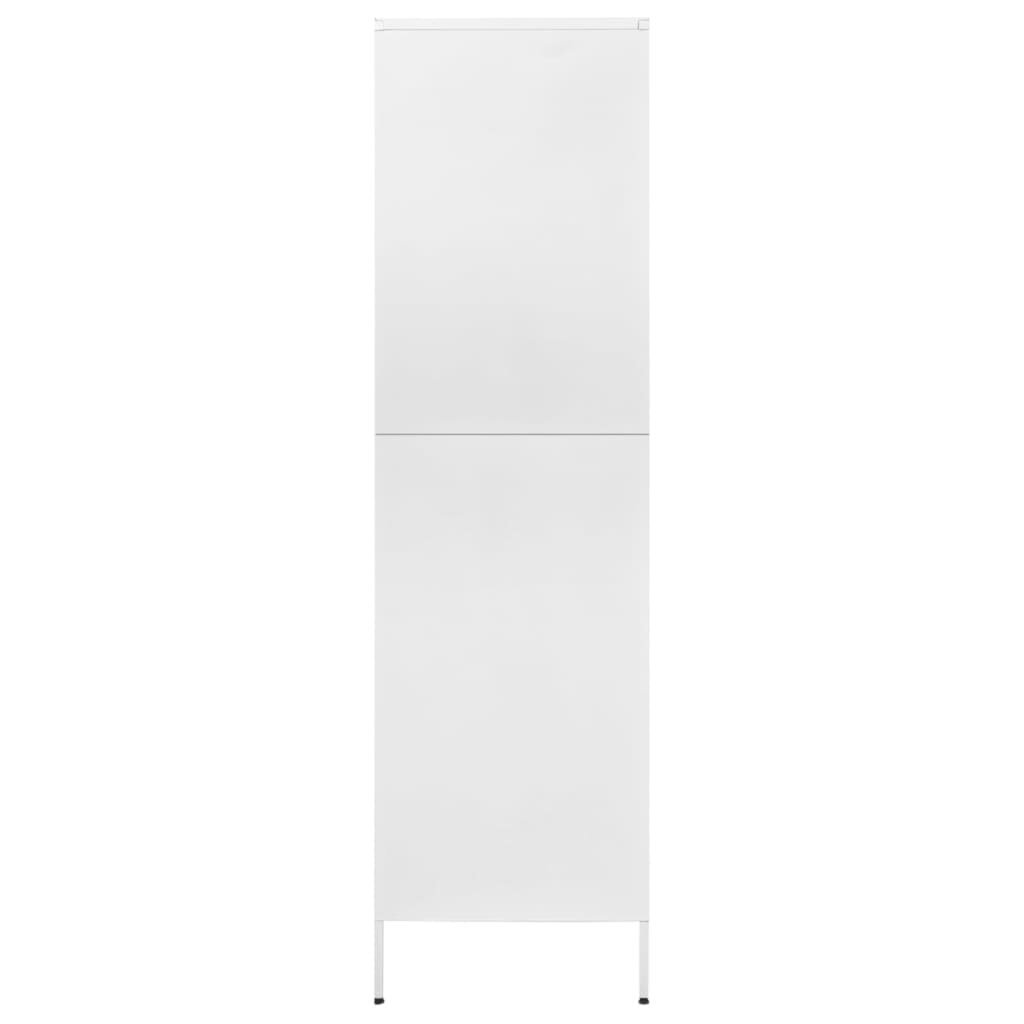 vidaXL Vaatekaappi valkoinen 90x50x180 cm teräs hinta ja tiedot | Kaapit | hobbyhall.fi
