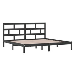 vidaXL Sängynrunko musta täysi mänty 200 x 200 cm hinta ja tiedot | Sängyt | hobbyhall.fi