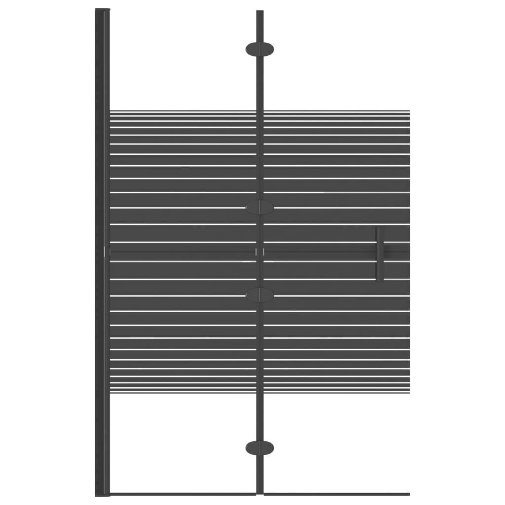 vidaXL Taittuva suihkuseinä ESG 80x140 cm musta hinta ja tiedot | Suihkuseinät ja -ovet | hobbyhall.fi