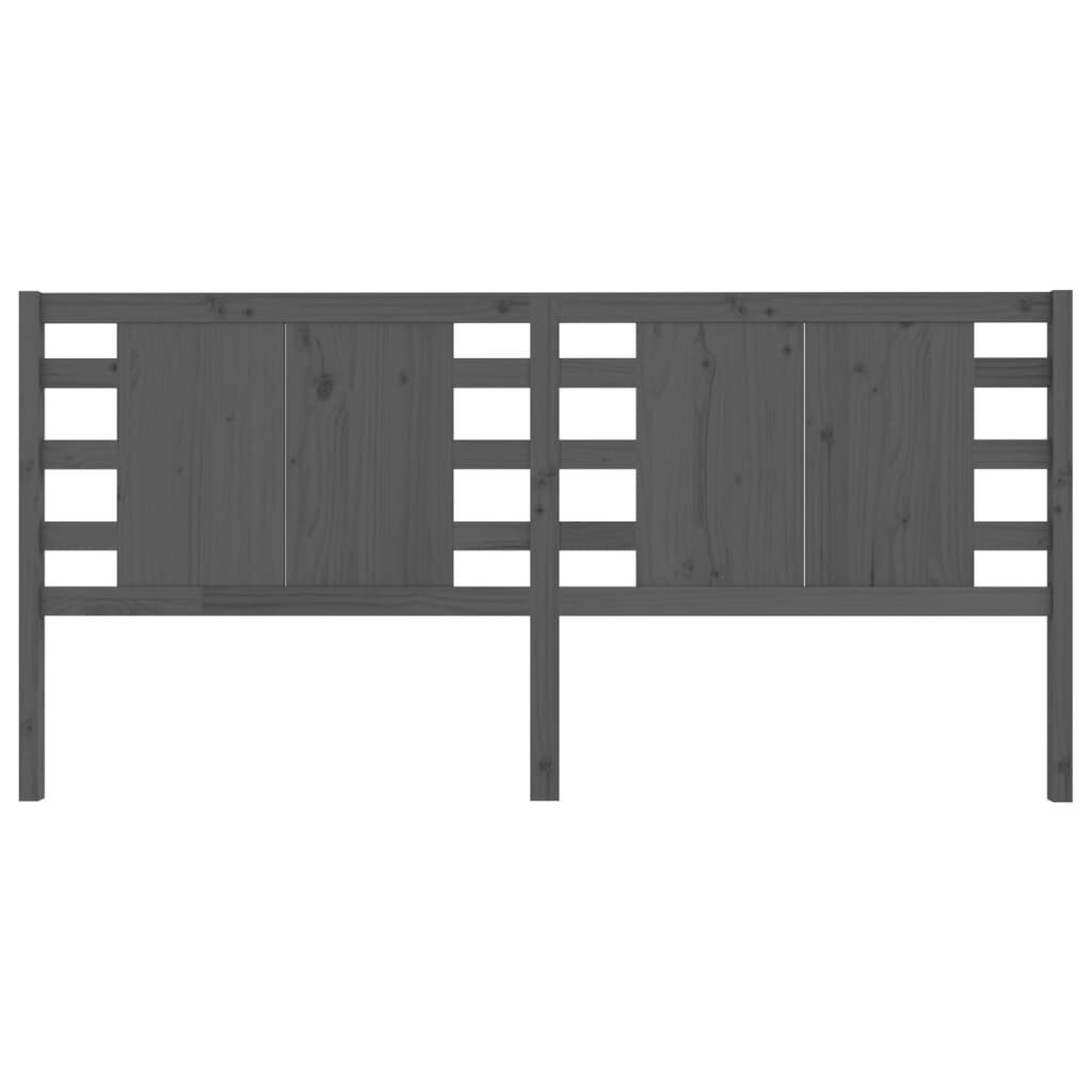 vidaXL Sängynpääty harmaa 156x4x100 cm täysi mänty hinta ja tiedot | Sängyt | hobbyhall.fi