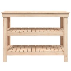 vidaXL Työpenkki 110,5x50x80 cm täysi mänty hinta ja tiedot | Keittiön kaapit | hobbyhall.fi