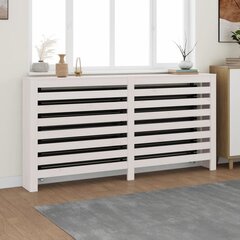 vidaXL Lämpöpatterin suoja valkoinen 169x19x84 cm täysi mänty hinta ja tiedot | Takka- ja uunitarvikkeet | hobbyhall.fi