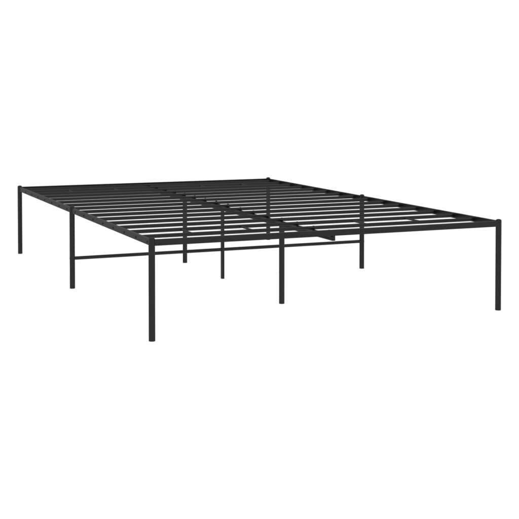 vidaXL Metallinen sängynrunko musta 120x190 cm hinta ja tiedot | Sängyt | hobbyhall.fi