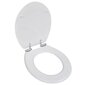 vidaXL WC-istuimet soft-close kansilla 2 kpl MDF valkoinen hinta ja tiedot | WC-istuimen lisätarvikkeet | hobbyhall.fi