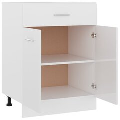 vidaXL Alalipastokaappi korkeakiilto valkoinen 60x46x81,5 cm lastulevy hinta ja tiedot | Keittiön kaapit | hobbyhall.fi