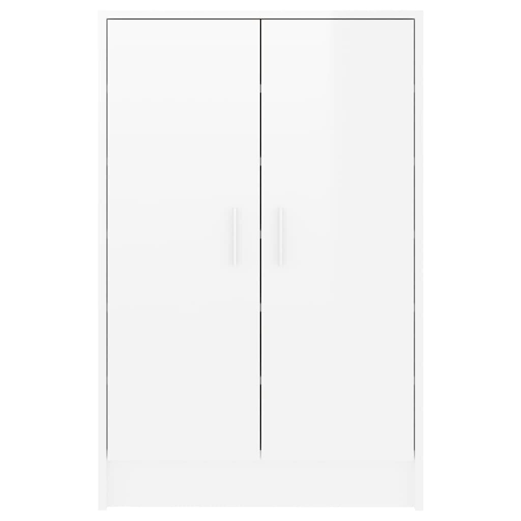 vidaXL Kenkäkaappi korkeakiilto valkoinen 60x35x92 cm lastulevy hinta ja tiedot | Kenkäkaapit ja -hyllyt | hobbyhall.fi