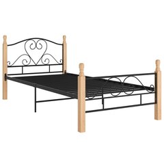 vidaXL Sängynrunko musta metalli 100x200 cm hinta ja tiedot | Sängyt | hobbyhall.fi