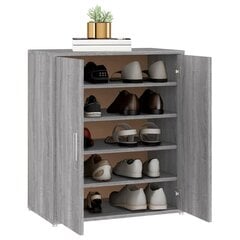 vidaXL Kenkäteline harmaa Sonoma 60x35x70 cm tekninen puu hinta ja tiedot | Kenkäkaapit ja -hyllyt | hobbyhall.fi