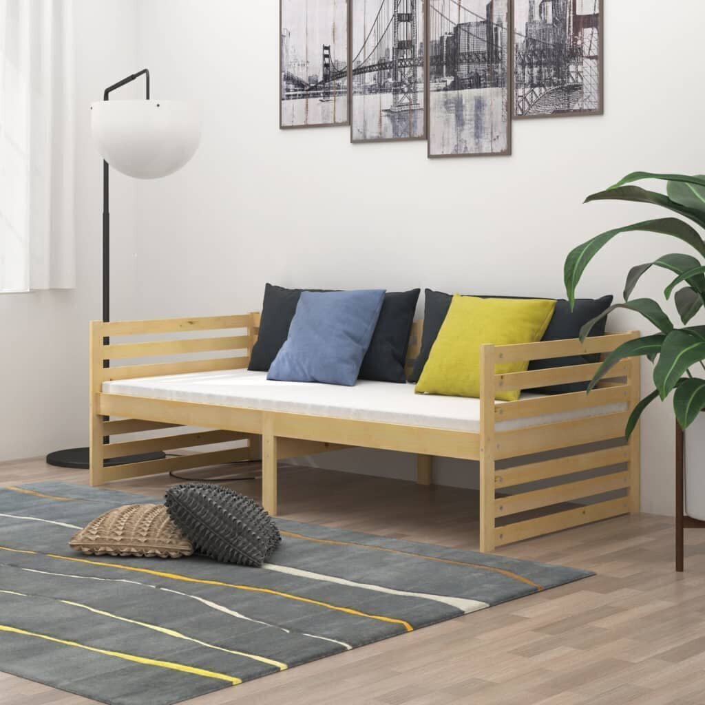 vidaXL Sohvasänky täysi mänty 90x200 cm hinta ja tiedot | Sängyt | hobbyhall.fi