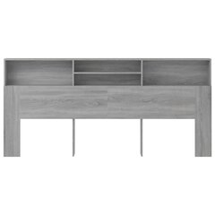 vidaXL Sängynpääty säilytystilalla harmaa Sonoma 220x19x103,5 cm hinta ja tiedot | Sängyt | hobbyhall.fi