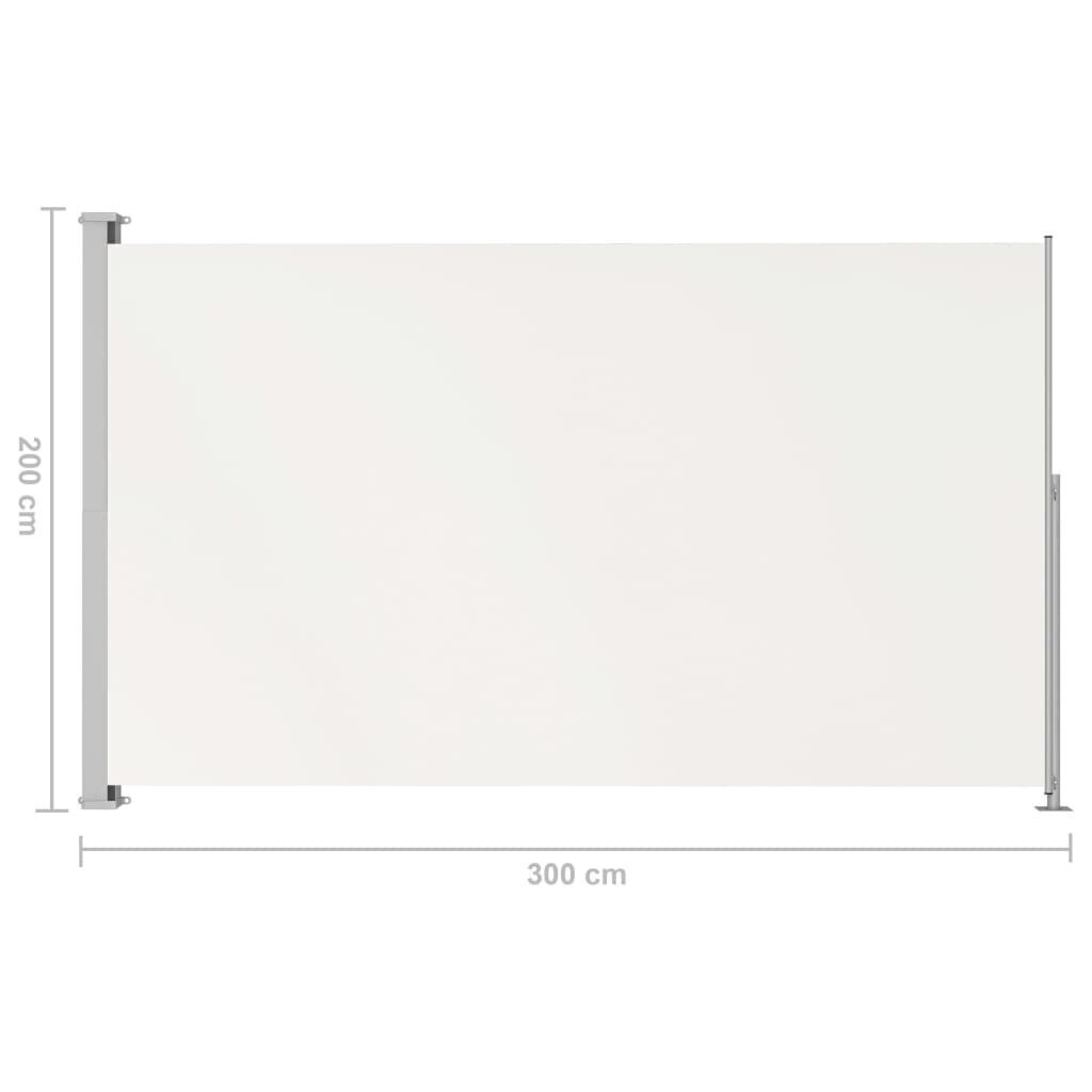 vidaXL Sisäänvedettävä terassin sivumarkiisi 200x300 cm kerma hinta ja tiedot | Aurinkovarjot ja markiisit | hobbyhall.fi