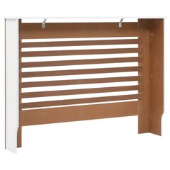 vidaXL Lämpöpatterin suoja MDF 112x19x81,5 cm valkoinen hinta ja tiedot | Takka- ja uunitarvikkeet | hobbyhall.fi