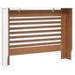 vidaXL Lämpöpatterin suoja MDF 112x19x81,5 cm valkoinen hinta ja tiedot | Takka- ja uunitarvikkeet | hobbyhall.fi