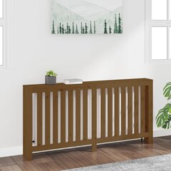 vidaXL Lämpöpatterin suoja hunajanruskea 169x19x84 cm täysi mänty hinta ja tiedot | Takka- ja uunitarvikkeet | hobbyhall.fi