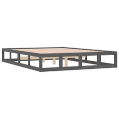 vidaXL Sängynrunko harmaa 120x190 cm 4FT Small Double täysi puu hinta ja tiedot | Sängyt | hobbyhall.fi