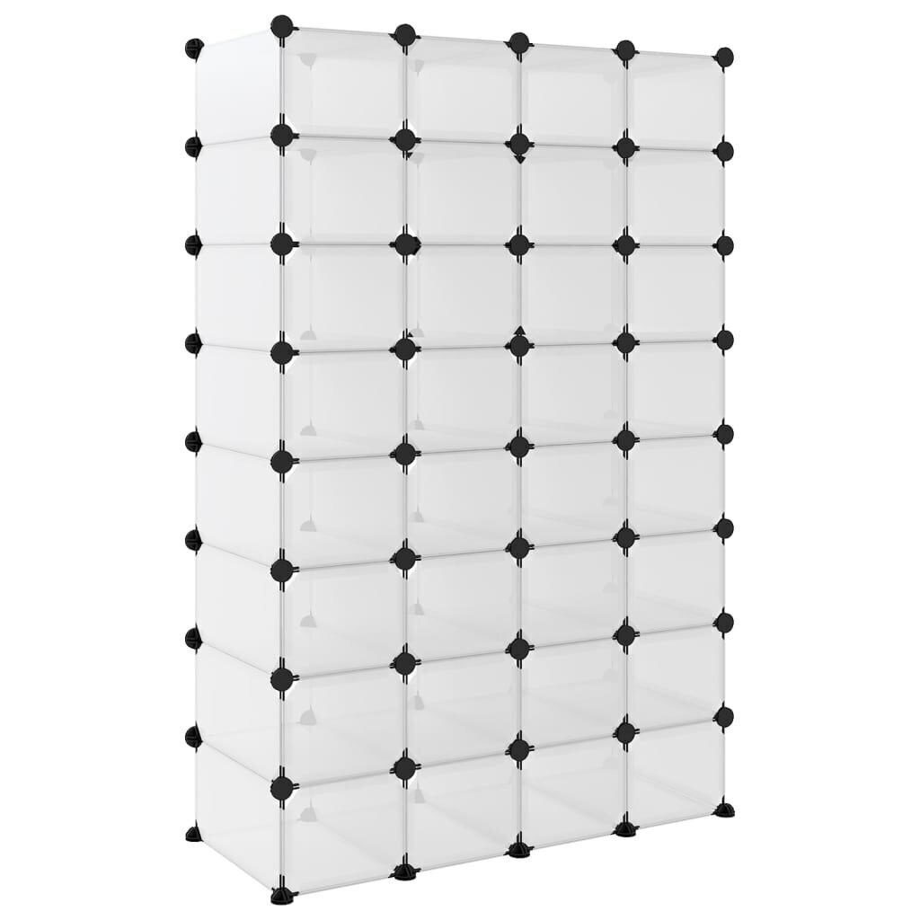 vidaXL Kenkäteline läpinäkyvä 93x36,5x140 cm PP hinta ja tiedot | Kenkäkaapit ja -hyllyt | hobbyhall.fi