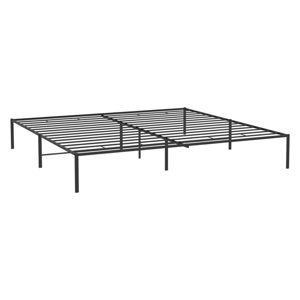 vidaXL Metallinen sängynrunko musta 183x213 cm hinta ja tiedot | Sängyt | hobbyhall.fi