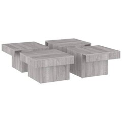 vidaXL Sohvapöytä harmaa Sonoma 90x90x28 cm tekninen puu hinta ja tiedot | Sohvapöydät | hobbyhall.fi