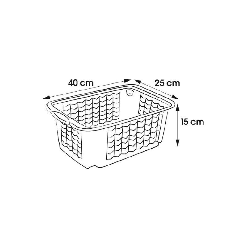 Kori M 40x25x15cm Fritz läpinäkyvä hinta ja tiedot | Säilytyslaatikot ja -korit | hobbyhall.fi