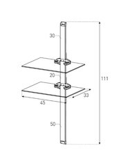 Sonorous PL2620 Lasinen seinähylly audio/videolaitteille hinta ja tiedot | Hyllyt | hobbyhall.fi