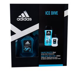 Adidas Ice Dive EDT lahjapakkaus miehelle 50 ml hinta ja tiedot | Miesten hajuvedet | hobbyhall.fi