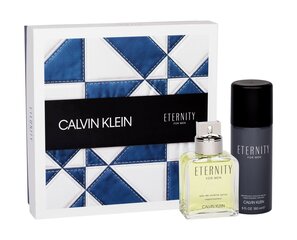 Calvin Klein Eternity EdT -lahjapakkaus miehelle, 100 ml + 150 ml hinta ja tiedot | Miesten hajuvedet | hobbyhall.fi