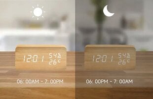 Lämpötila Kello Hälytys Clapper puinen ääni hinta ja tiedot | Kellot | hobbyhall.fi