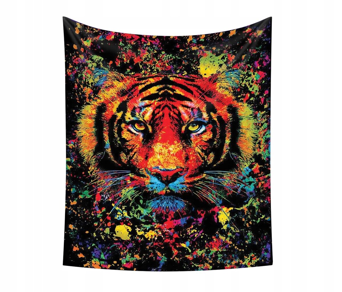 Seinä koristelu UV FLUORESCENT IMAGE GOBELIN ODBLASK 150cm XXL Tiger hinta ja tiedot | Taulut | hobbyhall.fi