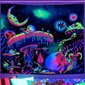 UV FLUORESCENT KUVA SEINÄKORISTE GOBELIN ODBLASK 150x150cm Sienet hinta ja tiedot | Taulut | hobbyhall.fi