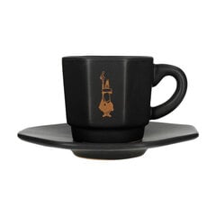 Bialetti Elegance - 4 mustaa ja kuparista kuppia ja lautaset -setti hinta ja tiedot | Lasit, mukit ja kannut | hobbyhall.fi