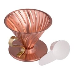 Hario V60-02 Kuparinen metallitilkku Hario V60-02 Copper Metal Dripper hinta ja tiedot | Keittiövälineet | hobbyhall.fi