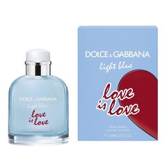 Eau De Toilette Dolce &amp; Gabbana Light Blue Love Is Love Pour Homme EDT 75 ml hinta ja tiedot | Miesten hajuvedet | hobbyhall.fi