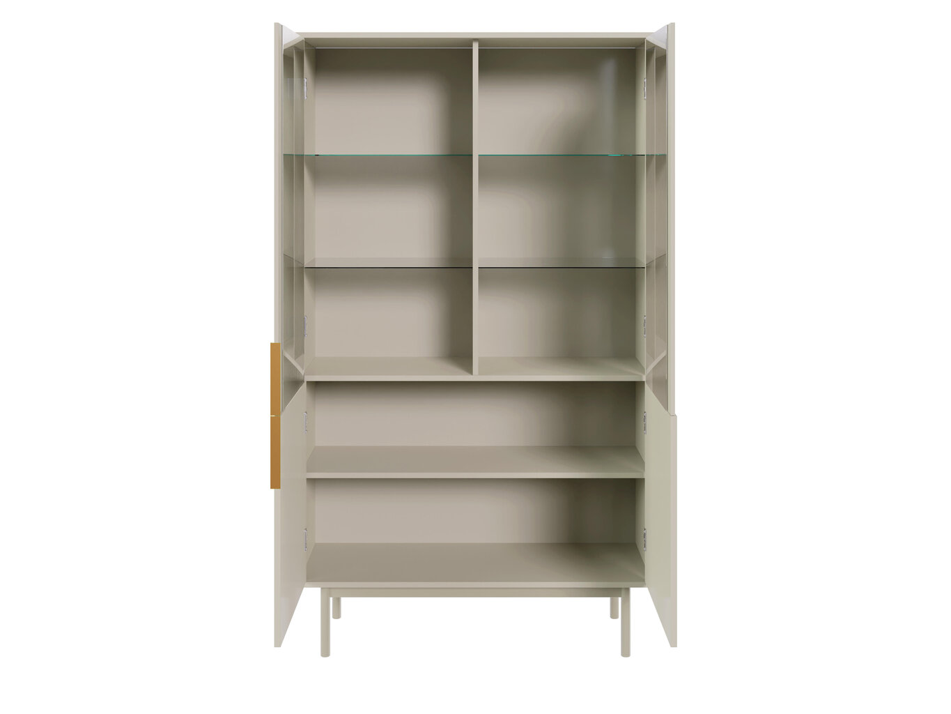 Vitriini Viva FURNLUX CLASSIC, 104x39x179 cm, beige hinta ja tiedot | Vitriinit | hobbyhall.fi