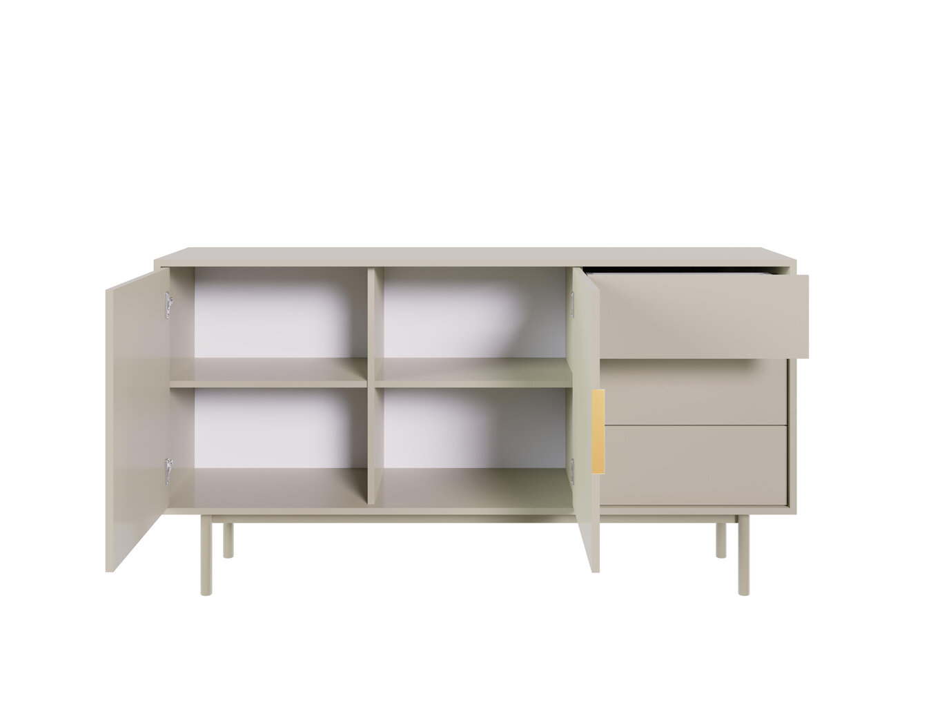 Senkki Viva FURNLUX CLASSIC, 154x39x82 cm, beige hinta ja tiedot | Olohuoneen kaapit ja lipastot | hobbyhall.fi