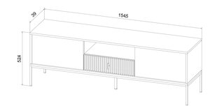 Tv-taso Maggiore FURNLUX CLASSIC, 154x39x53 cm, musta hinta ja tiedot | TV-tasot | hobbyhall.fi