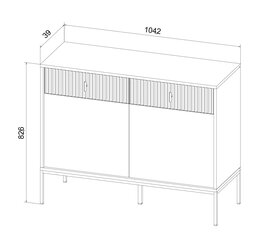 Senkki Maggiore FURNLUX CLASSIC, 104x39x83 cm, musta hinta ja tiedot | Olohuoneen kaapit ja lipastot | hobbyhall.fi